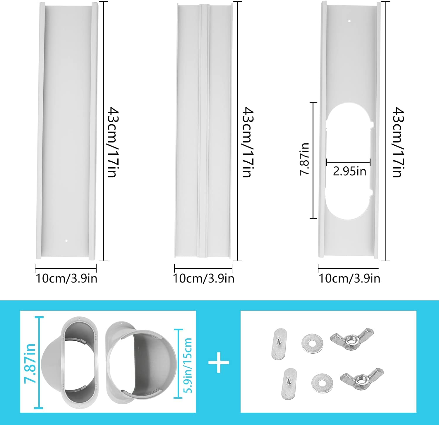 Portable AC Window Vent Kit with Exhaust Hose K5870