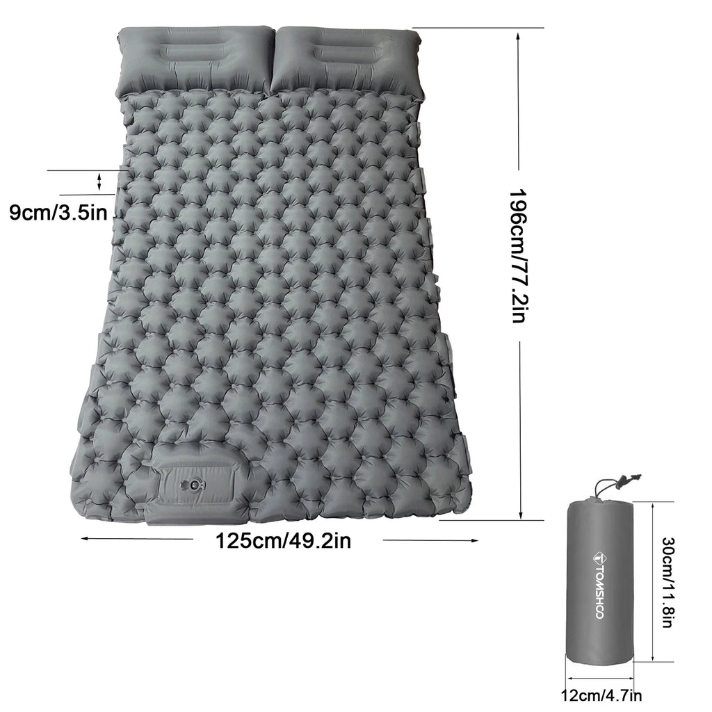 2 Person Waterproof Camping Mat with Air Pillow B47059