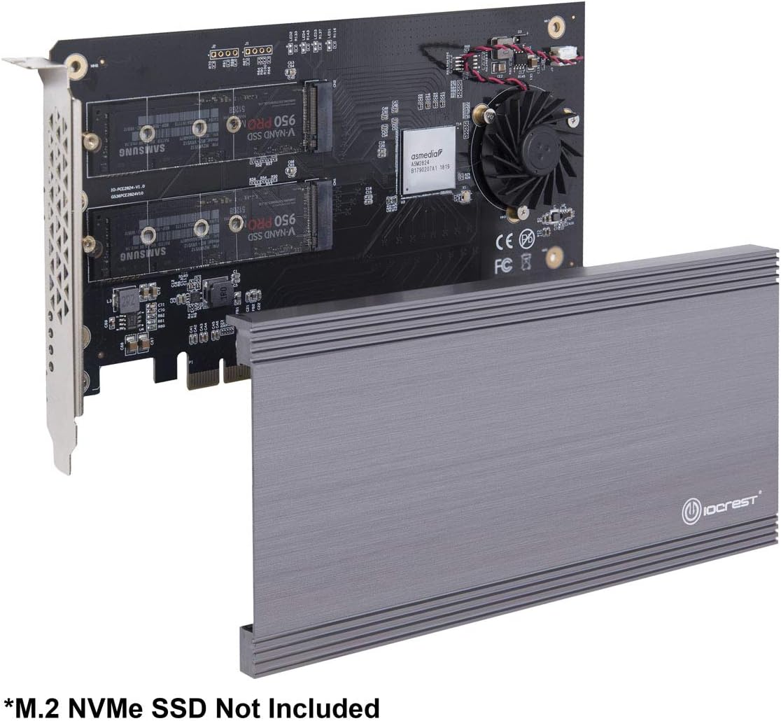 Dual M.2 NVMe Ports to PCIe 3.0 x16 Bifurcation Riser Controller X28207