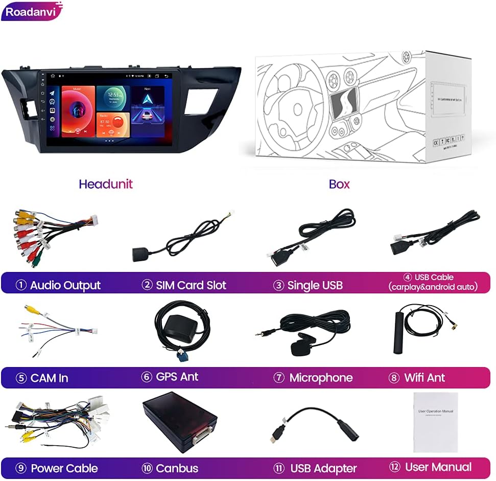 Car Stereo Bluetooth Radio with 1280x720 IPS Touch Screen J16570