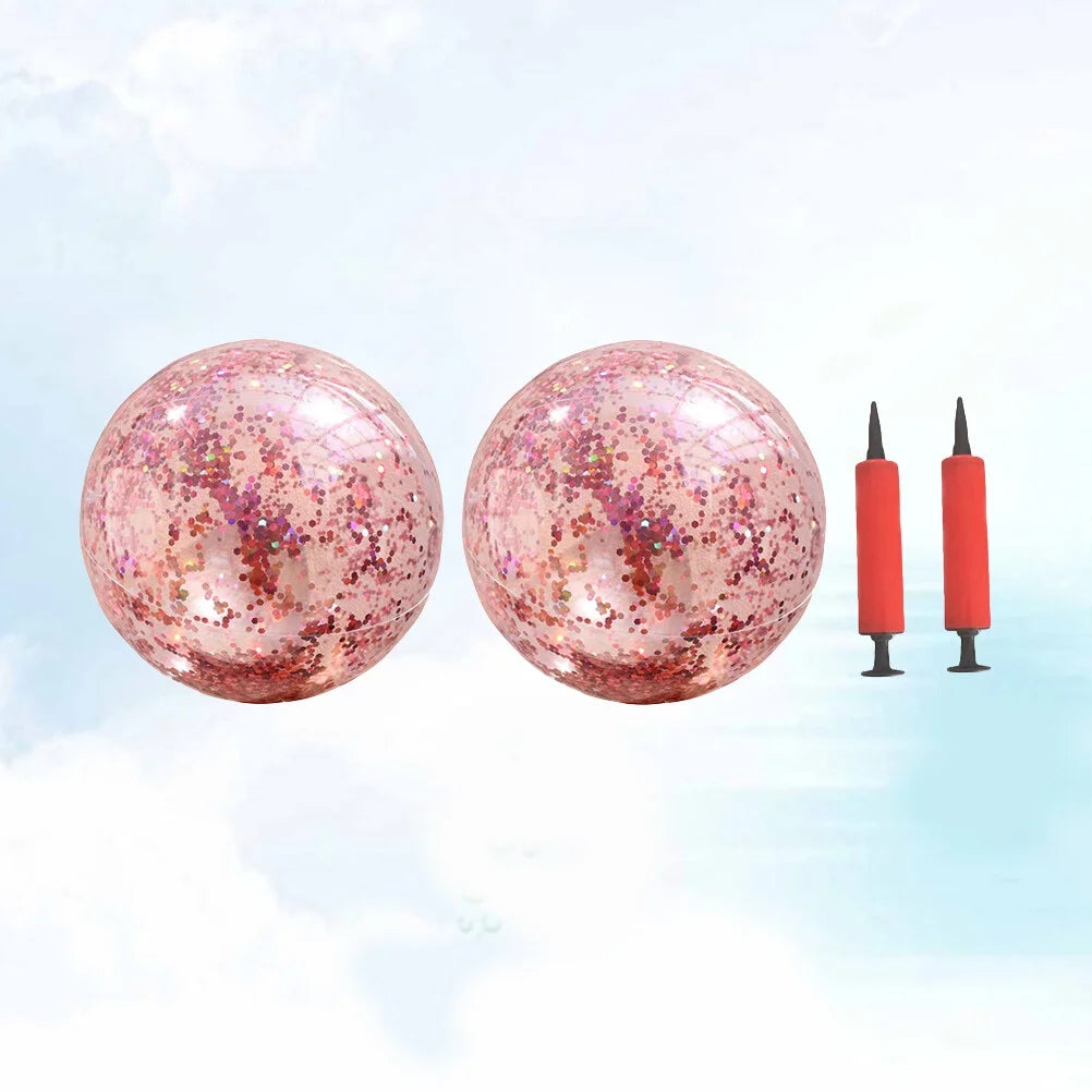 4 Pcs Glitter Ball and Pump Set M7591