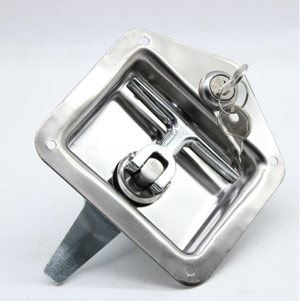 4Pcs T-Handle Lock 304 Stainless Steel Trailer Door Latch with Gasket V77740