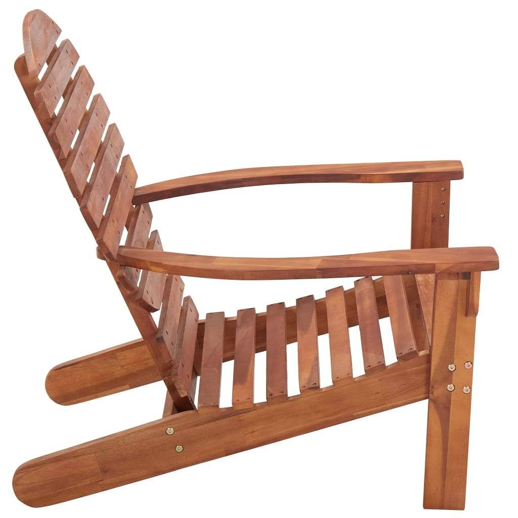 Gray Solid Acacia Wood Adirondack Chair P2185