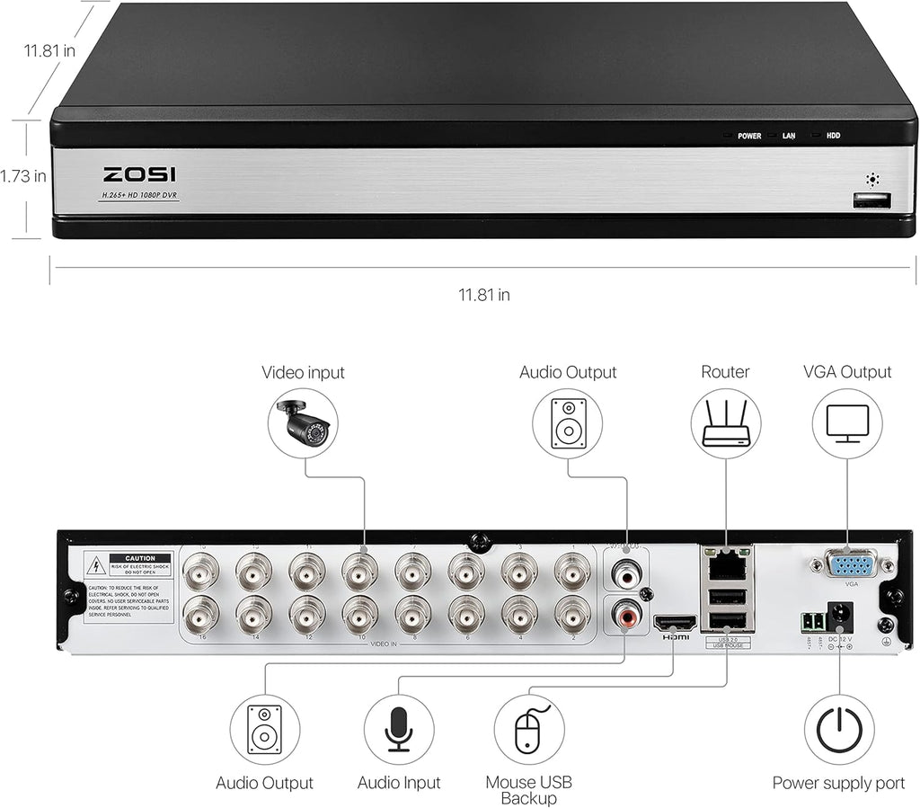 16 Channel 4TB DVR Security Camera System E38428