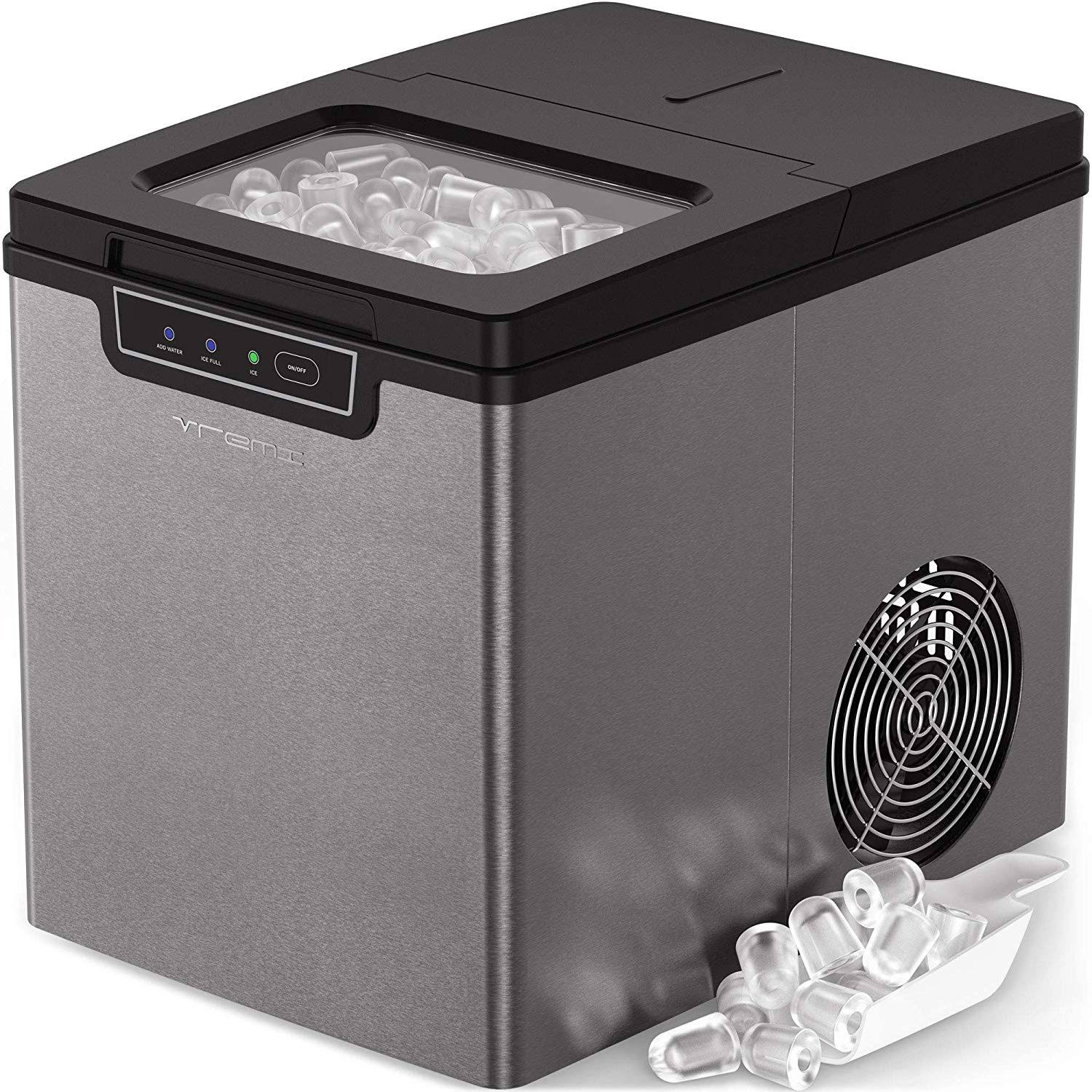 Stainless Steel Countertop Ice Maker, 26lb. Daily Capacity D423611
