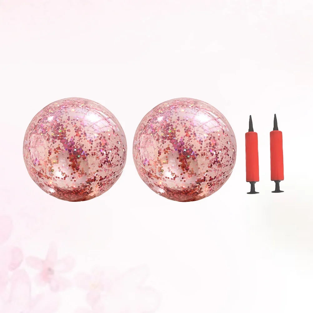 4 Pcs Glitter Ball and Pump Set M7591