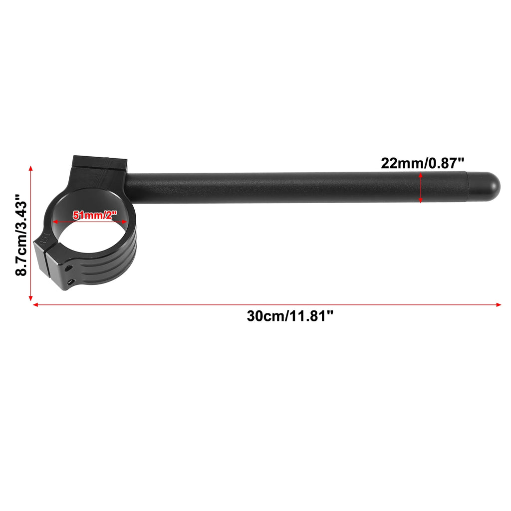 51mm Motorcycle Handlebar Clip Ons Black A812665