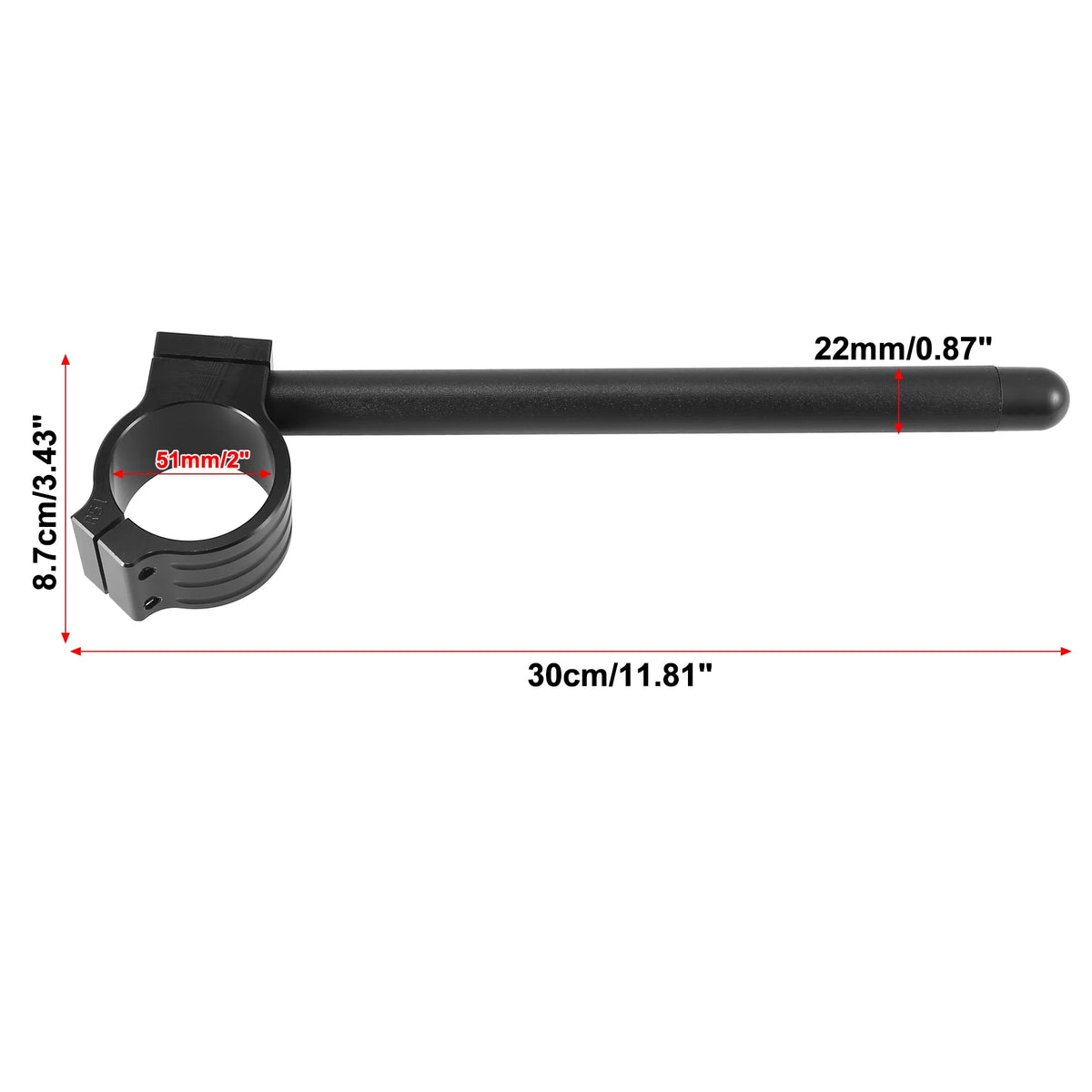 51mm Motorcycle Handlebar Clip Ons Black A812665