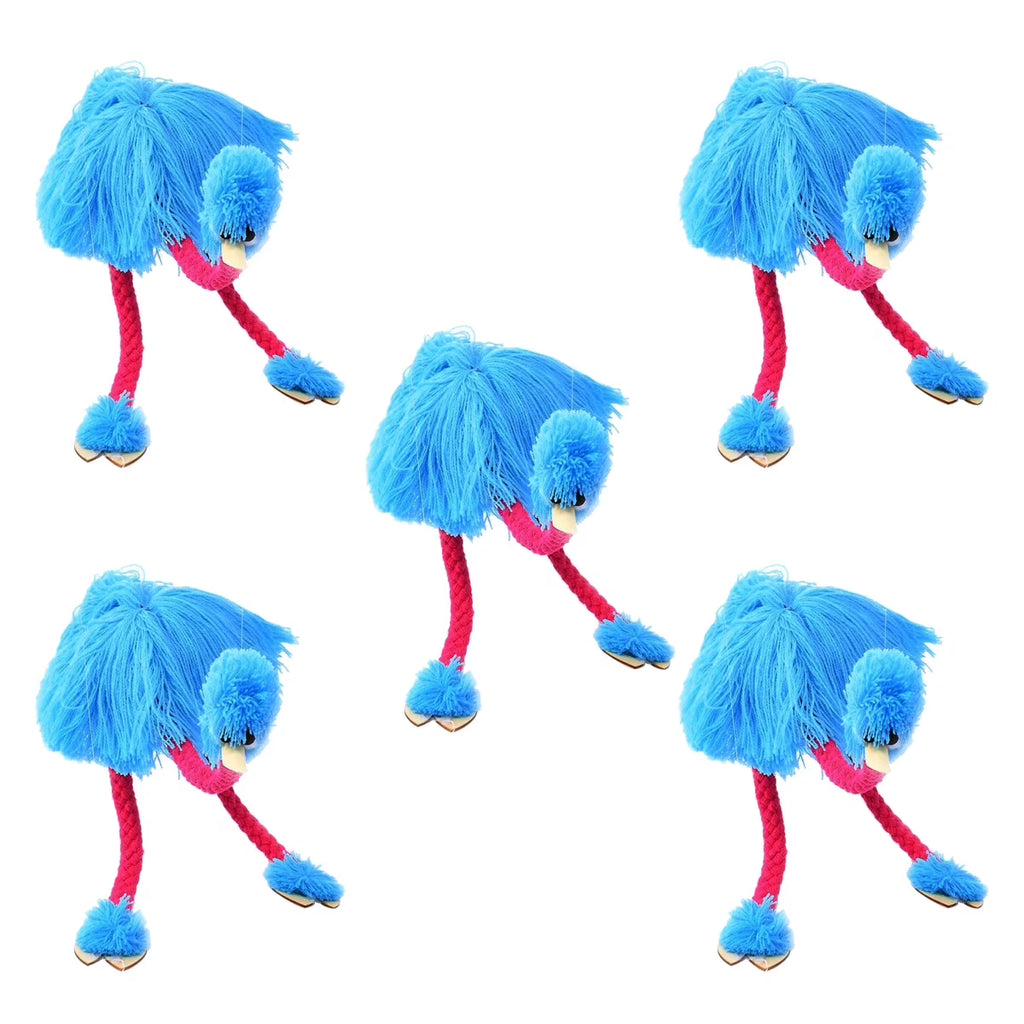 5PCS Plush Ostrich Marionette Toy (Sky-blue) S323