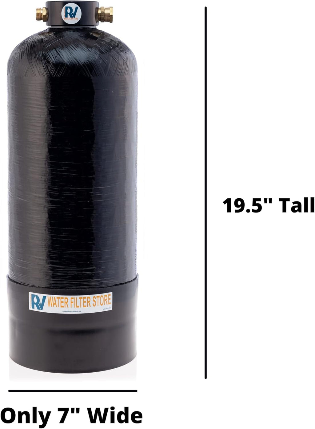 Portable RV Water Softener 8,000 Grain, 3/4" Fittings M376769