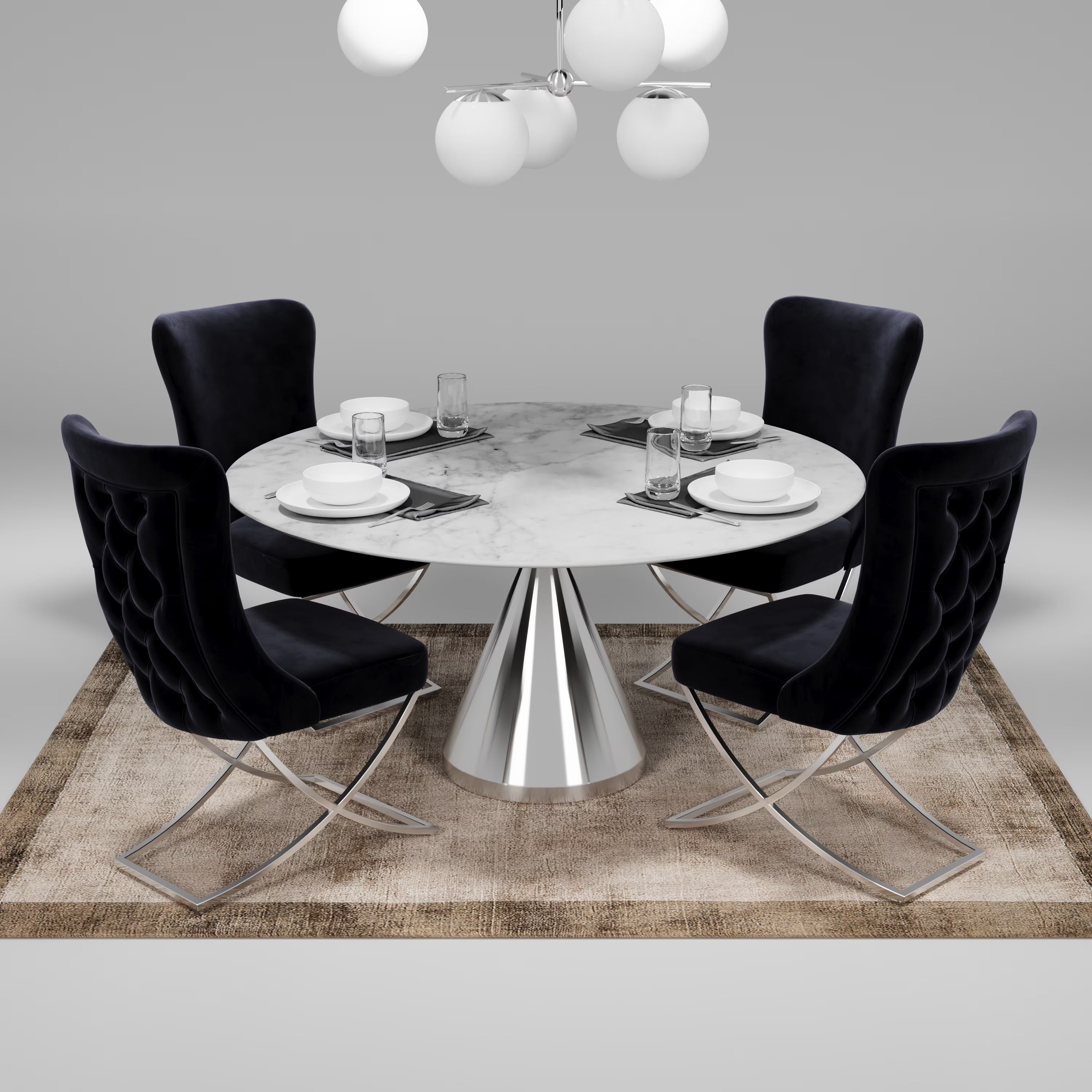 Black Upholstered Dining Chair, Set of 2 M98070