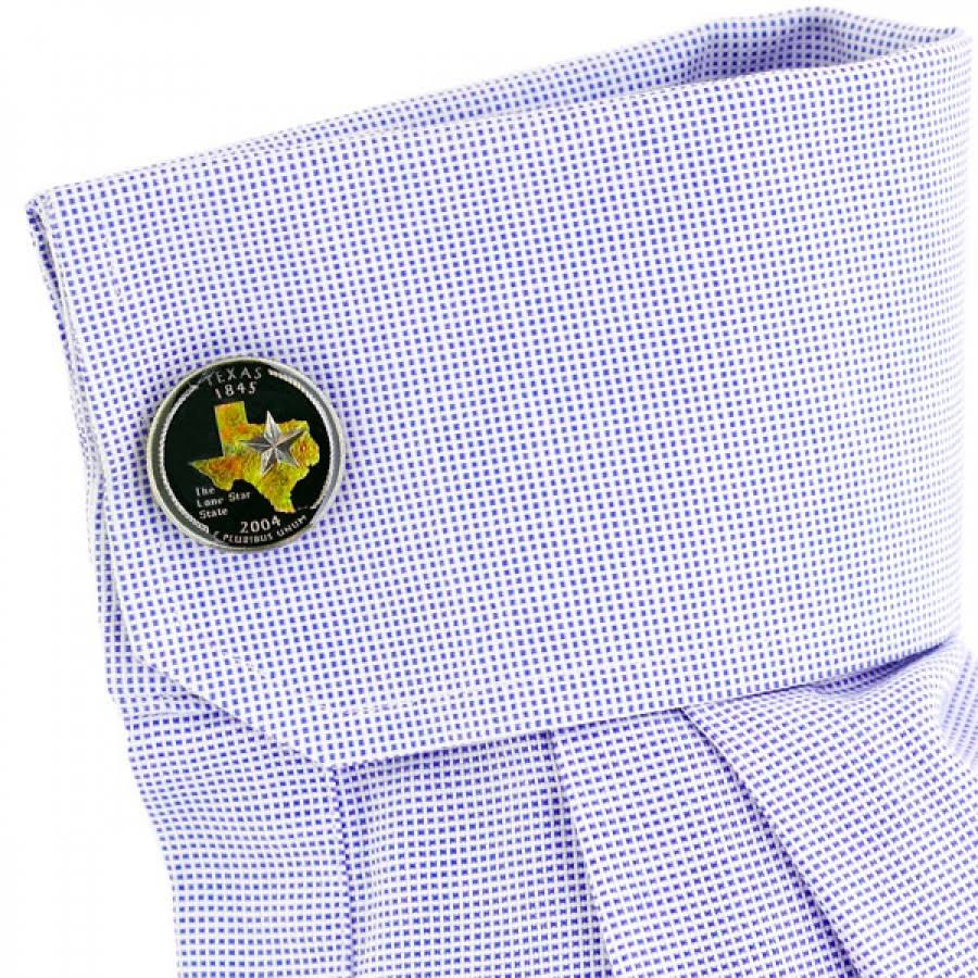 Hand Painted Texas Quarter Cufflinks Z75519