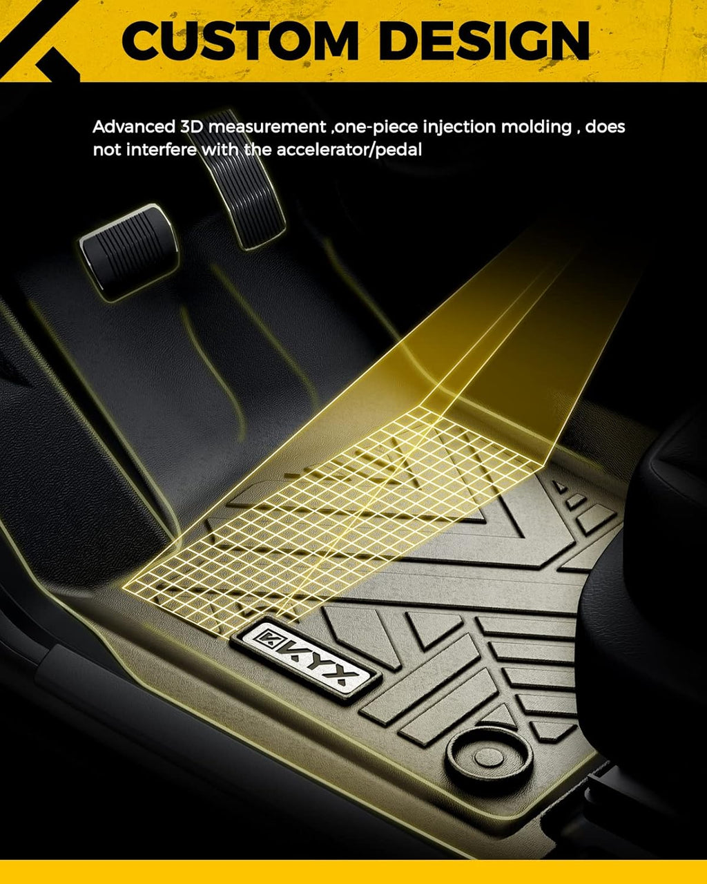 Black TPE All Weather Car Floor Mats B11429