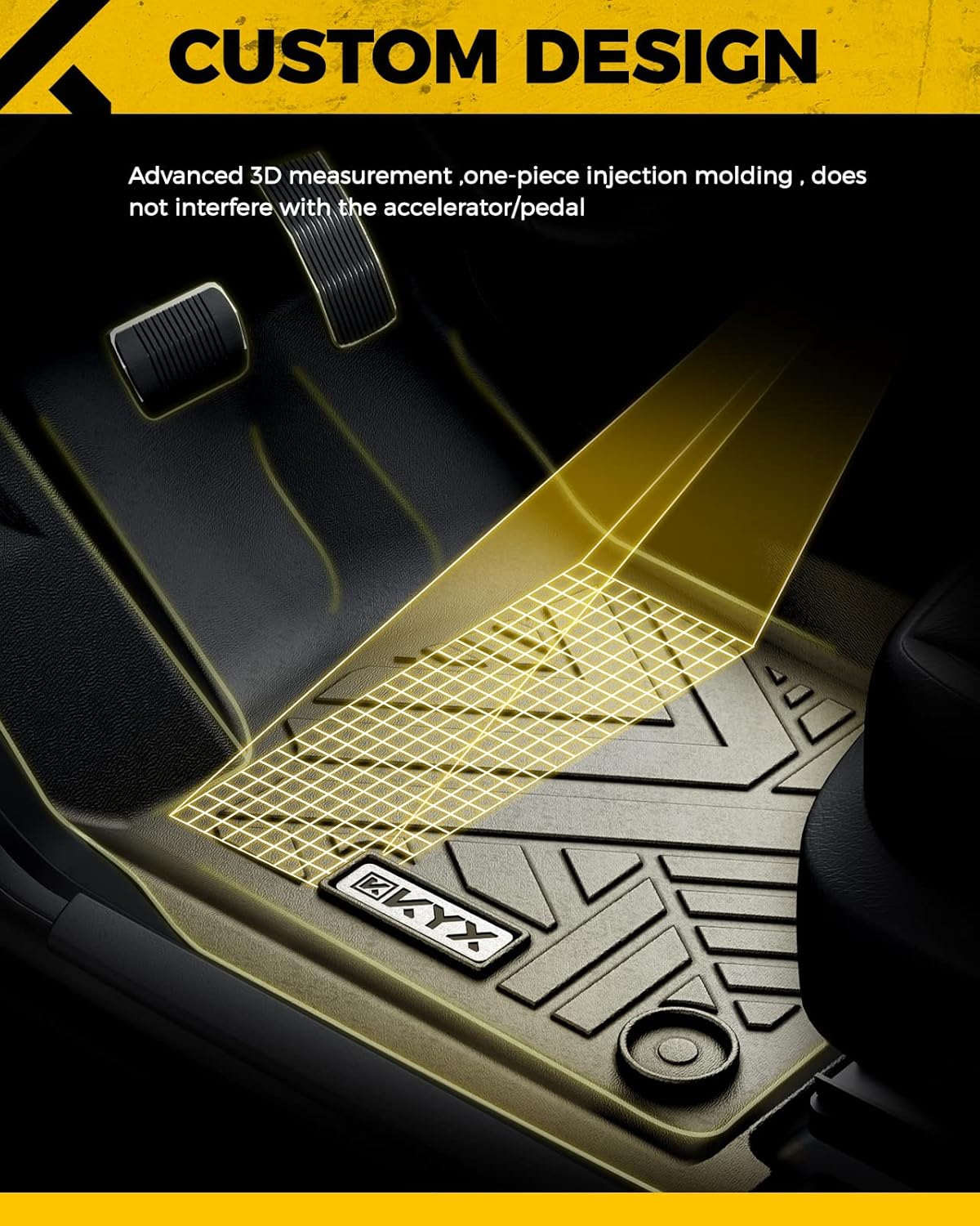 Black TPE All Weather Car Floor Mats B11429