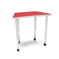 Red Height Adjustable Desk with Casters B621