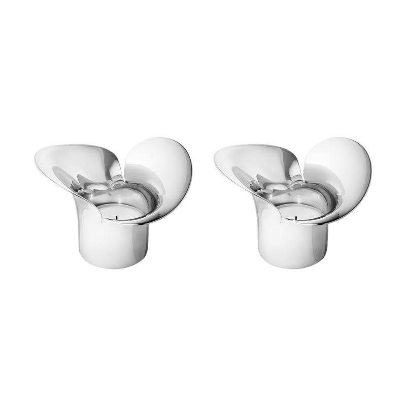 Set of 2 Stainless Steel Tea Light J15762