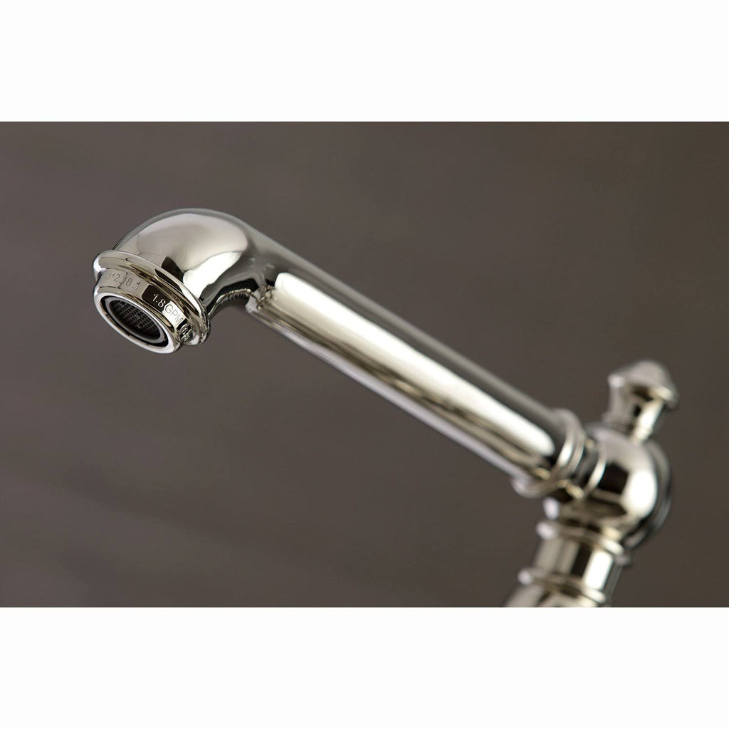 Brushed Nickel Bridge Kitchen Faucet with Sprayer N7952