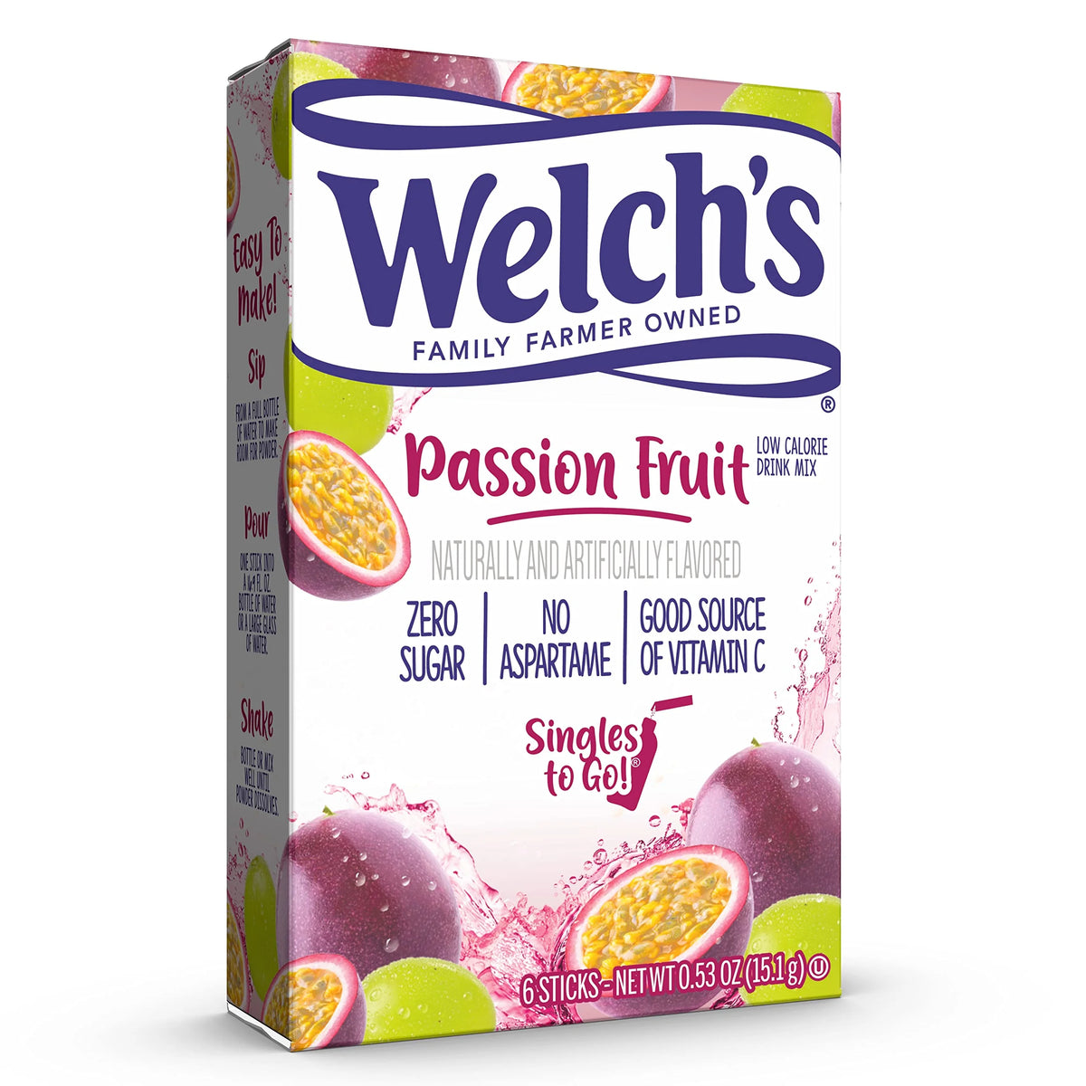 Passion Fruit Water Drink Mix Powder Sticks (72 Total Servings) W9380