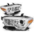 Chrome Housing Amber Projector Headlight Set Y7628
