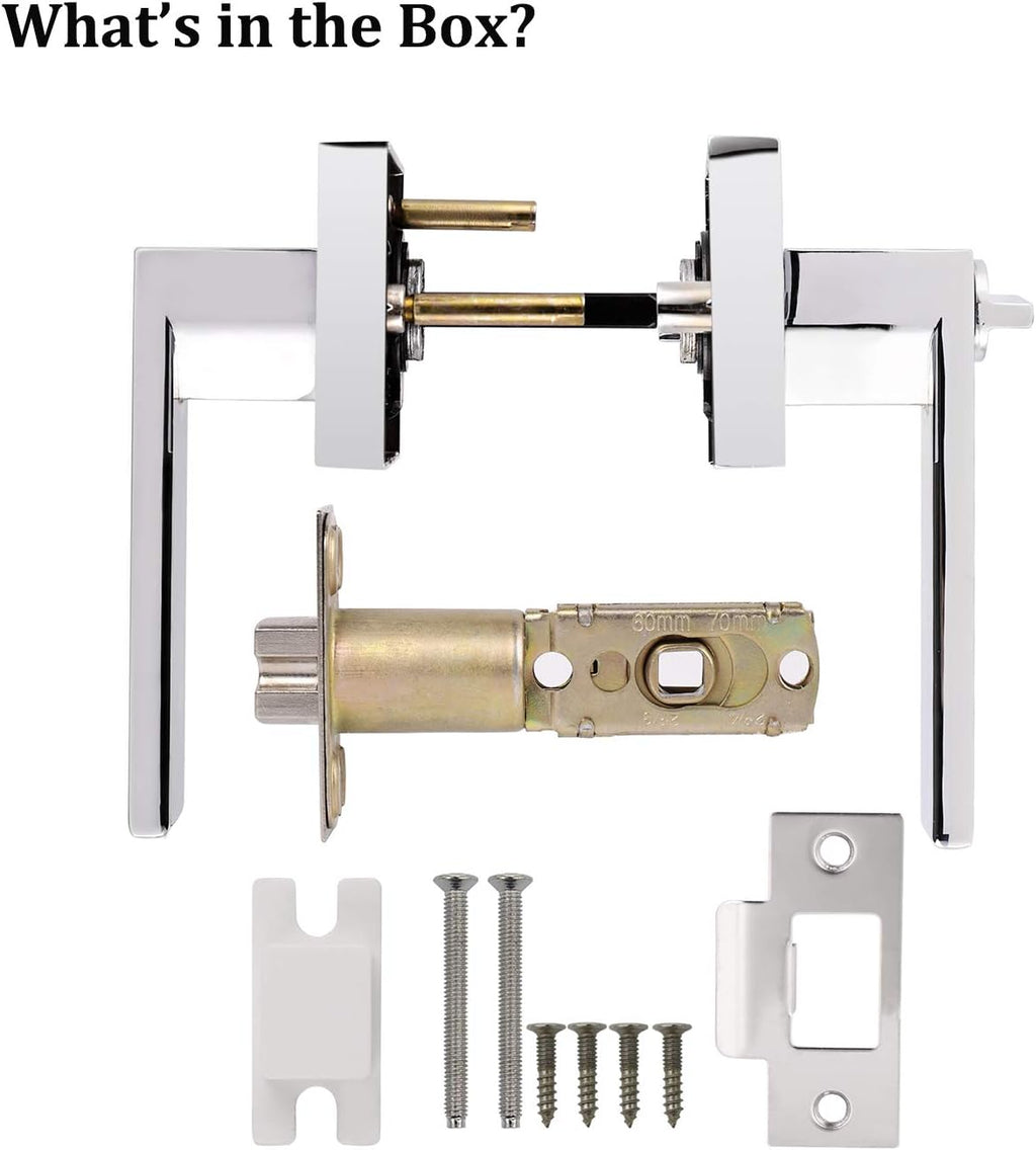 Polished Chrome Square Privacy Levers 5 Pack K742839