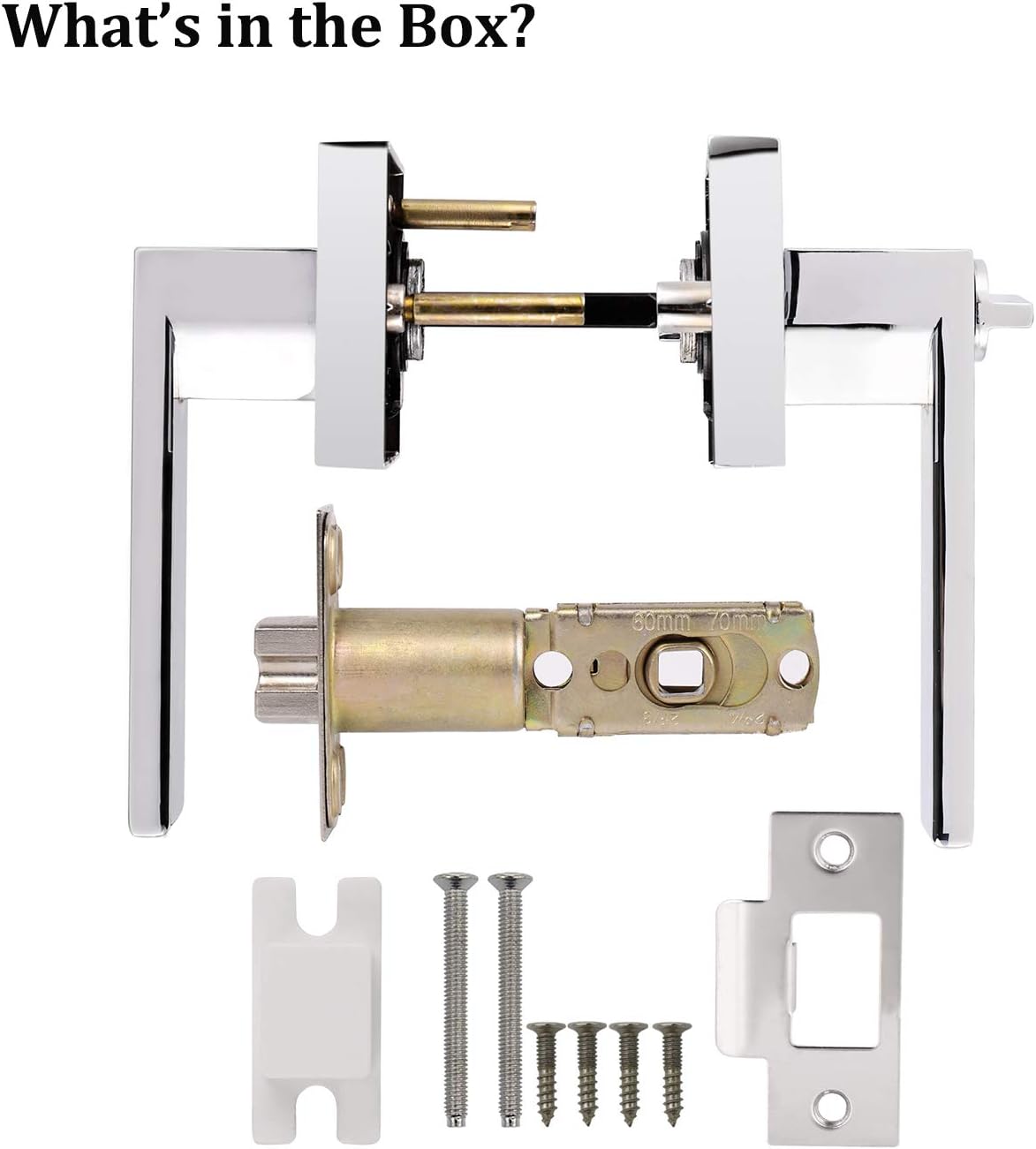 Polished Chrome Square Privacy Levers 5 Pack K742839