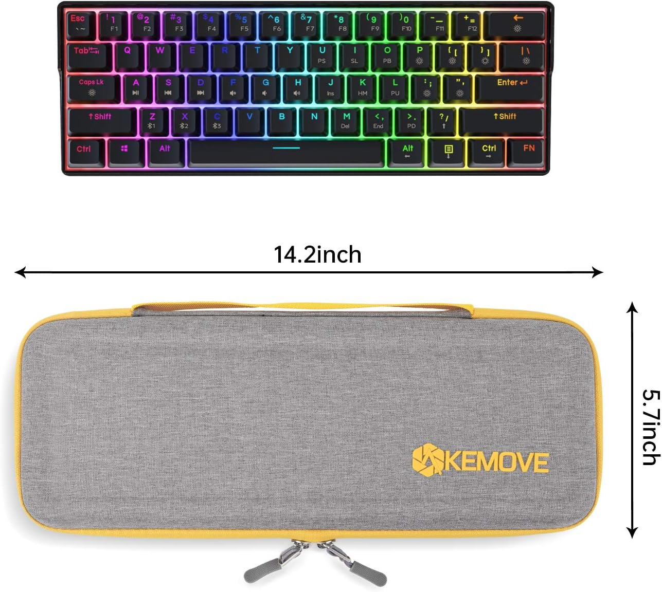 61 Key Hard EVA Keyboard Case, Pack of 2 F2166