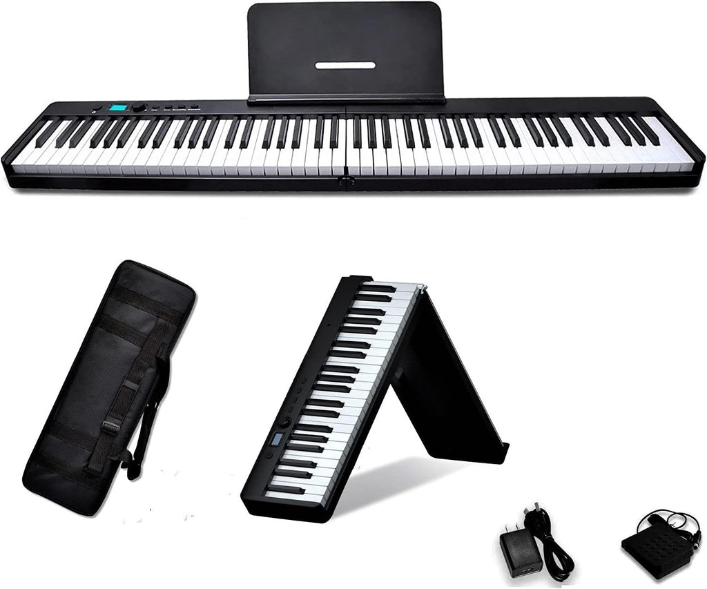 88-Key Foldable Electronic Piano with Semi Weighted Keys T920