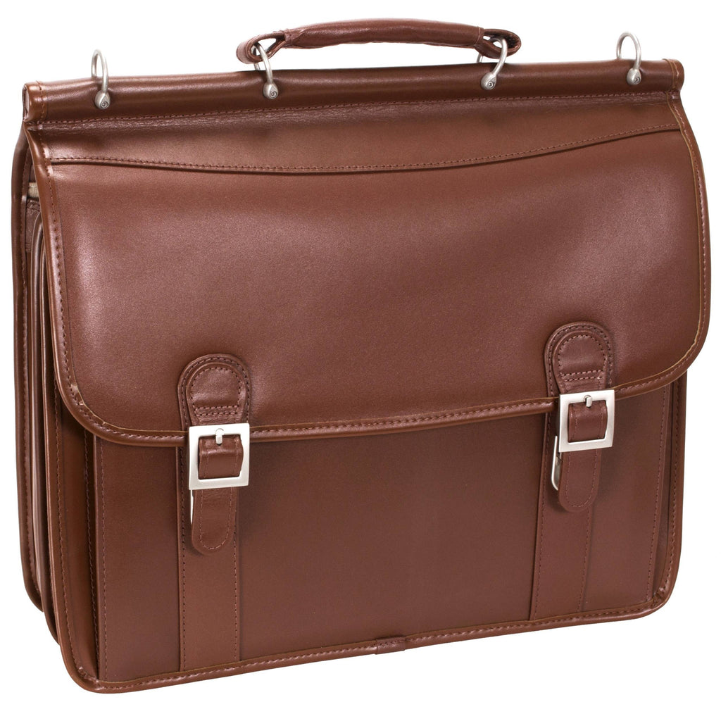 Brown Double Compartment Laptop Case P68219