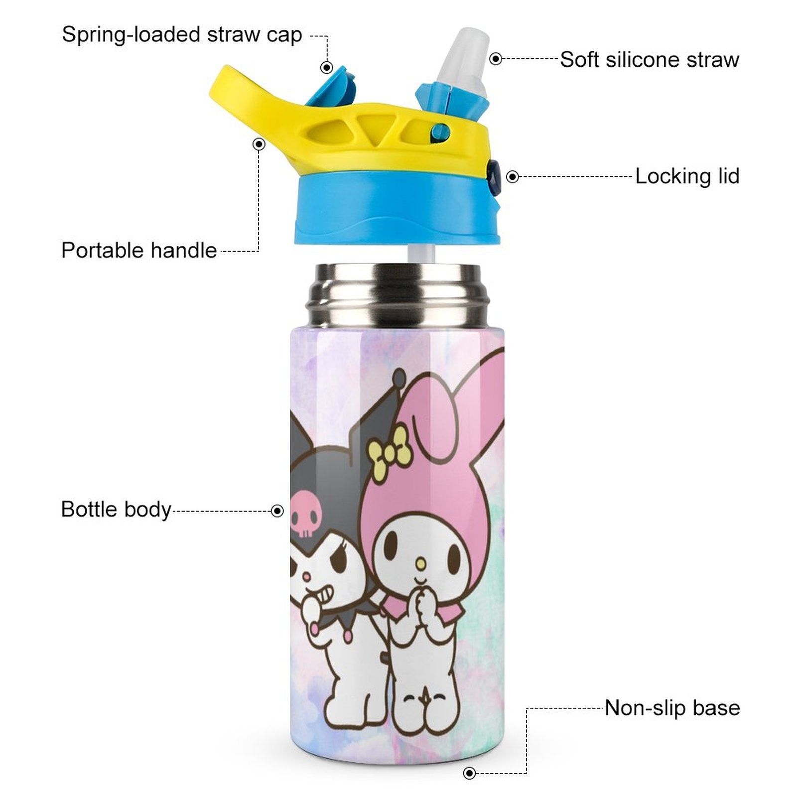 Stainless Steel Straw Water Bottle T166051