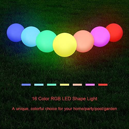 RGB Colors 12-Inch Cordless Floating Pool Light W3850