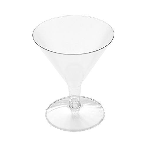 Crystal Clear Plastic Martini Glass 4.8 oz 100ct G351