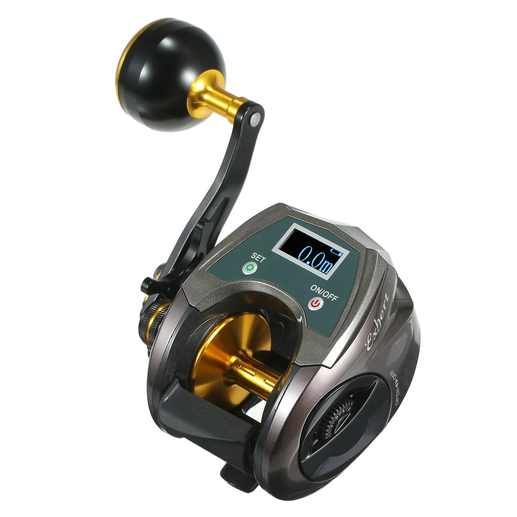 USB Rechargeable Carbon Fiber Baitcasting Reel 9+1BB Electric Fishing Reel High Speed 6.4:1 Magnetic Brake System Left Hand S558980