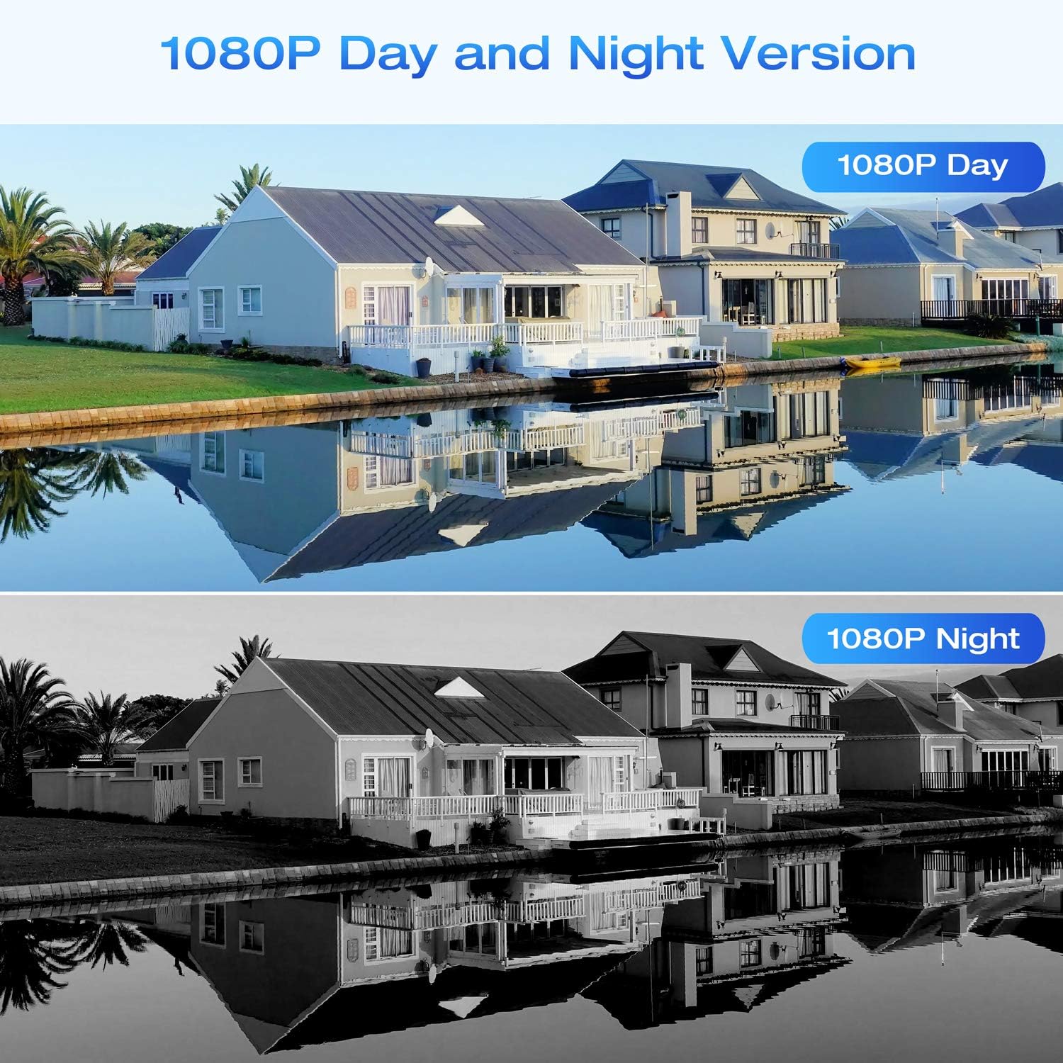 Wireless Security Camera System 3TB Hard Drive 8CH NVR 4pcs Cameras N877
