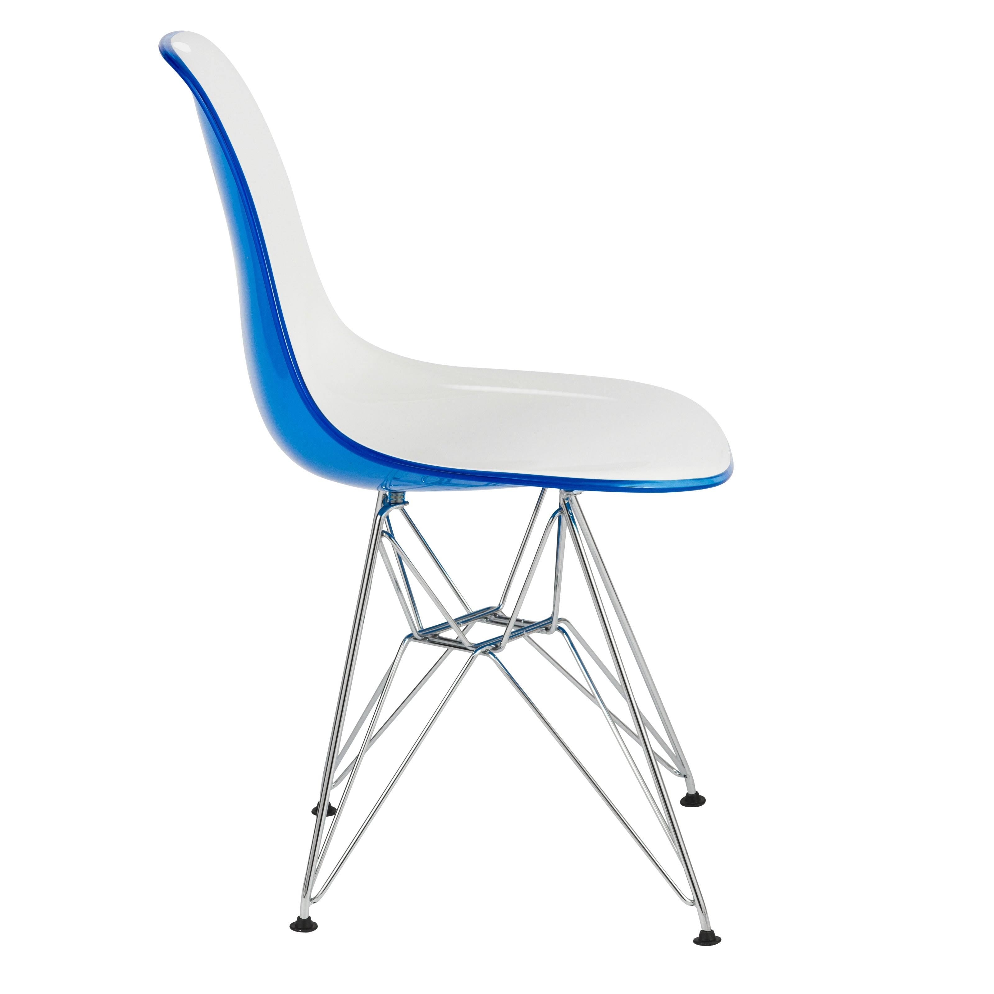 White Blue Dining Chair Q7760