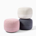 Cotton Canvas Round Pouf S94464