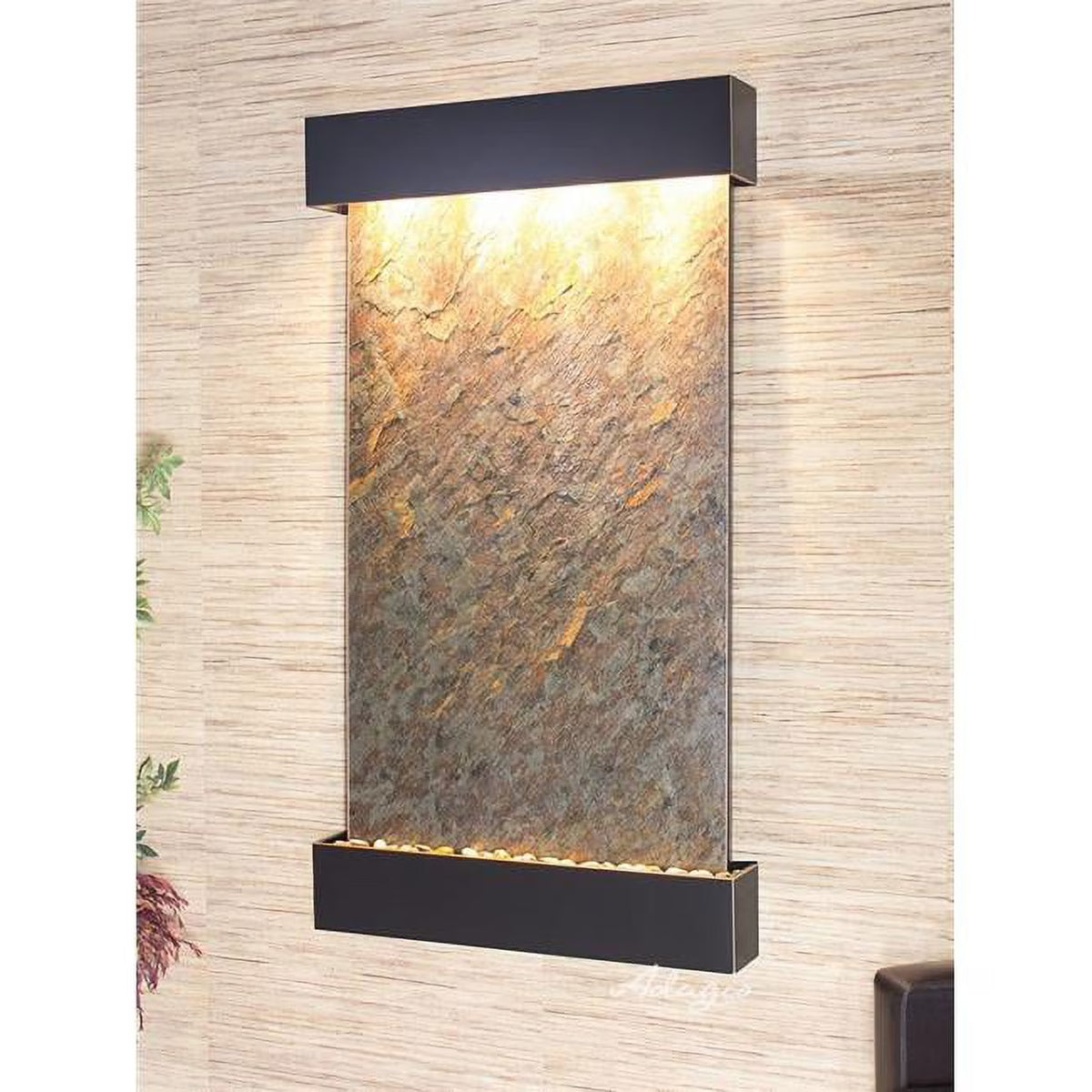 Blackened Copper-Green-Featherstone Square Wall Fountain M977