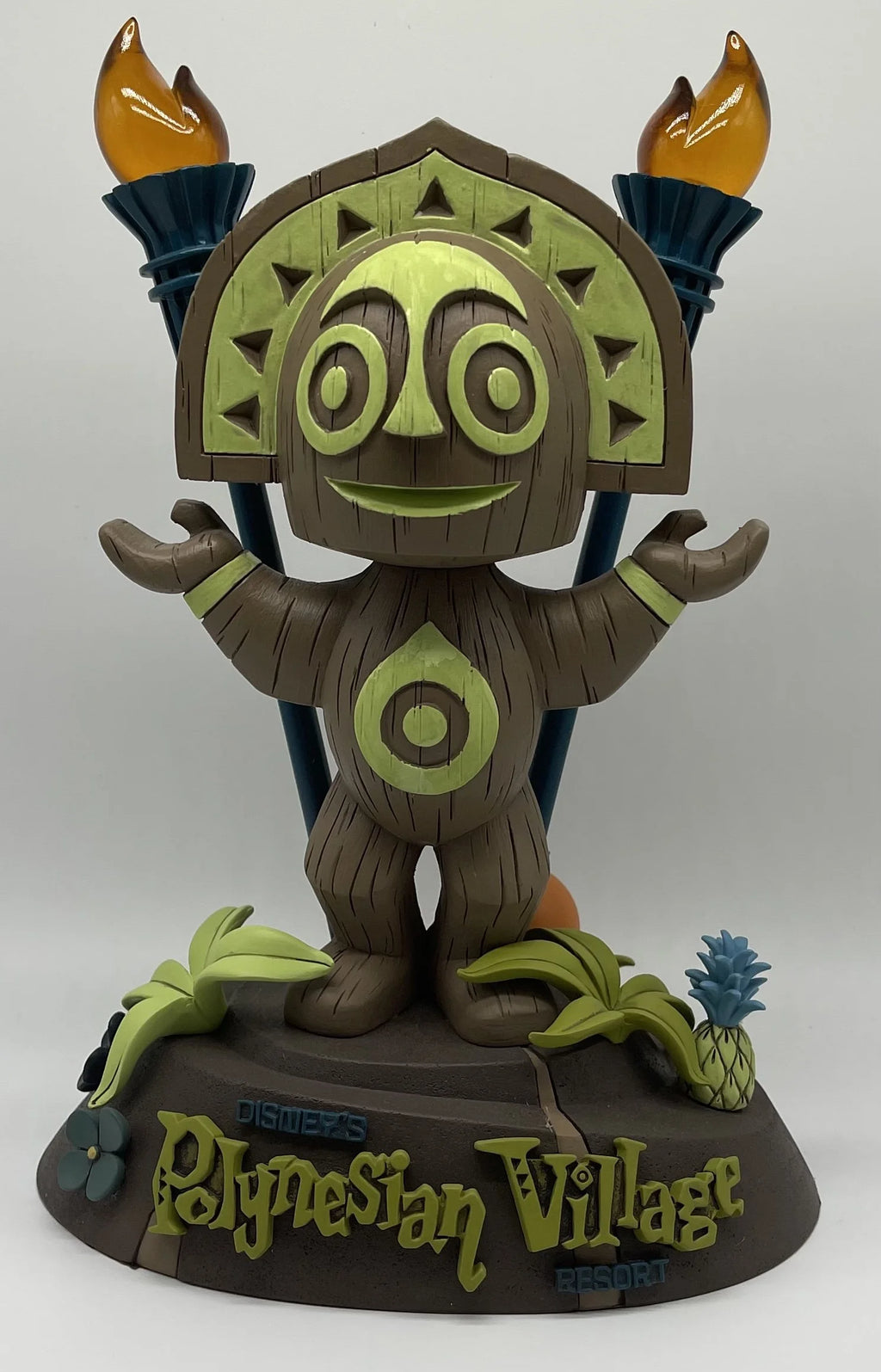 Orange Bird Tiki Totem Statue Figure Light Up F527