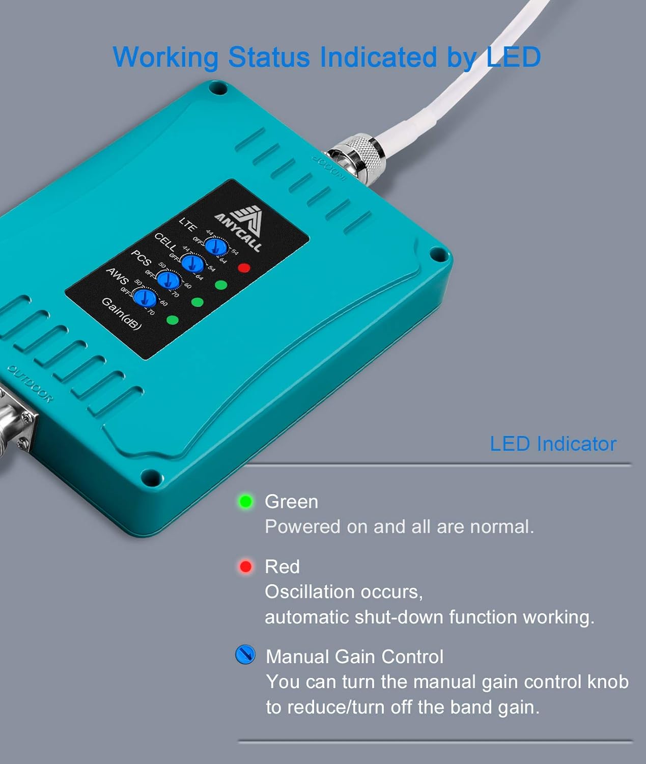 5 Bands Cellular Signal Amplifier Repeater for Home B42108