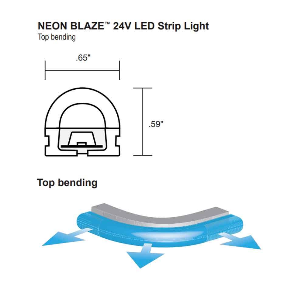 Blue LED Neon Tape Light 32 ft Reel S67707