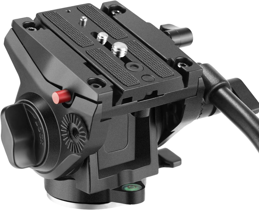 Metal Heavy Duty Video Camera Tripod Fluid Drag Pan Head with Sliding Plate, Pack of 2 I536