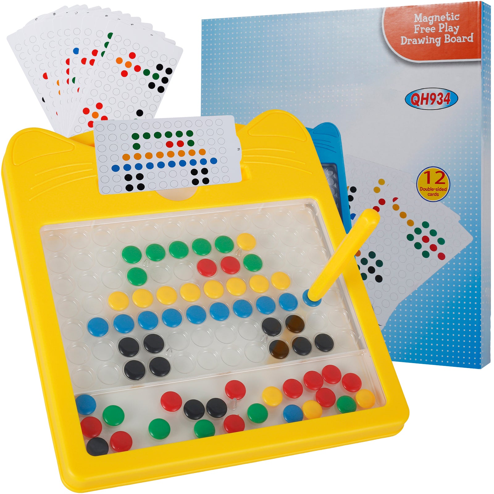 Magnetic Drawing Board with Magnetic Pen and Cards A96626