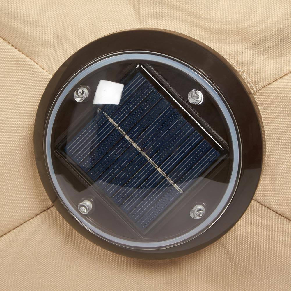 Cafe Aluminum Solar Patio Umbrella Y3678