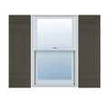 14 in. x 24 in. Vinyl Board and Batten Shutters Pair Musket Brown B765635