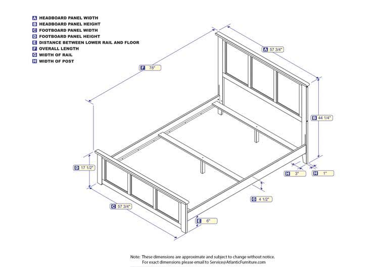 Caramel Latte Full Bed with Foot Board H707