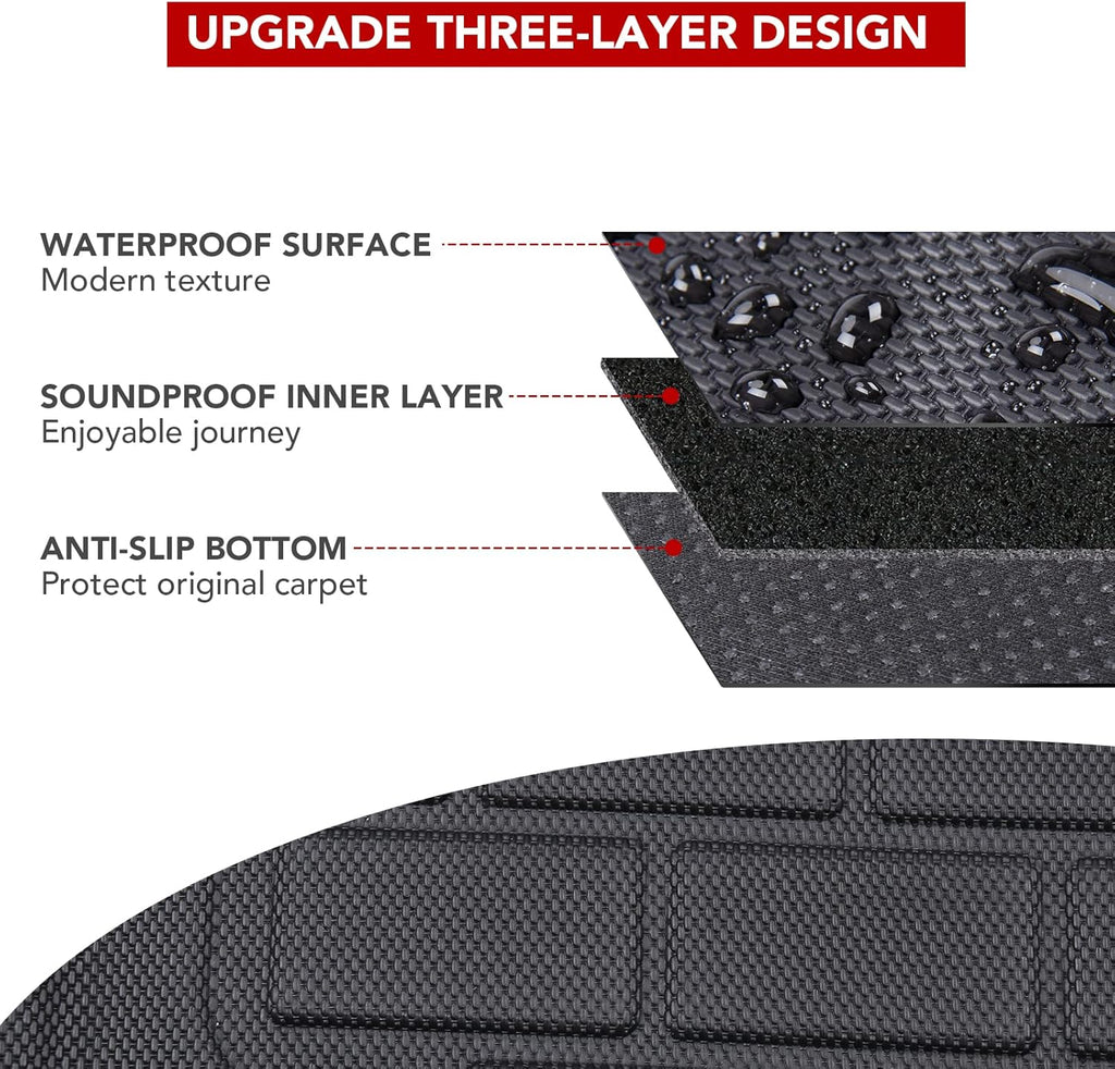 3D All-Weather Waterproof Floor Liners Set V2670