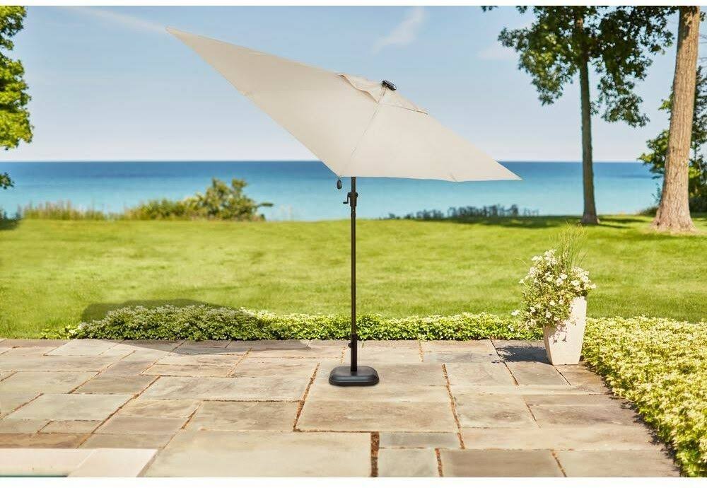 Cafe Aluminum Solar Patio Umbrella Y3678