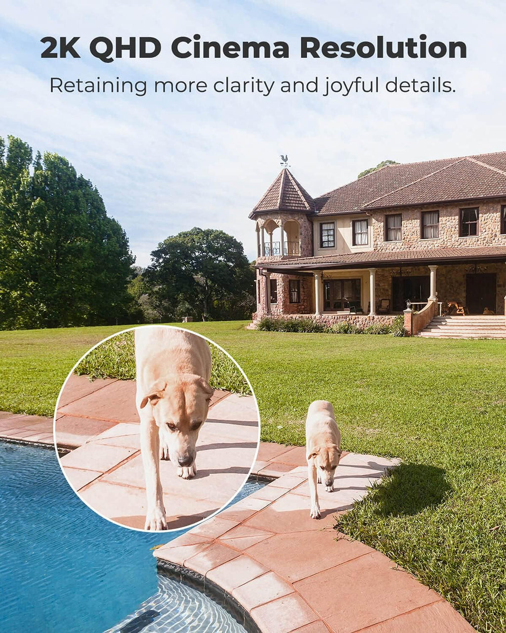 Outdoor Security Camera 4MP Dual Band WiFi Solar Battery Powered Spotlight Motion Detection Local SD Card Cloud Storage T764