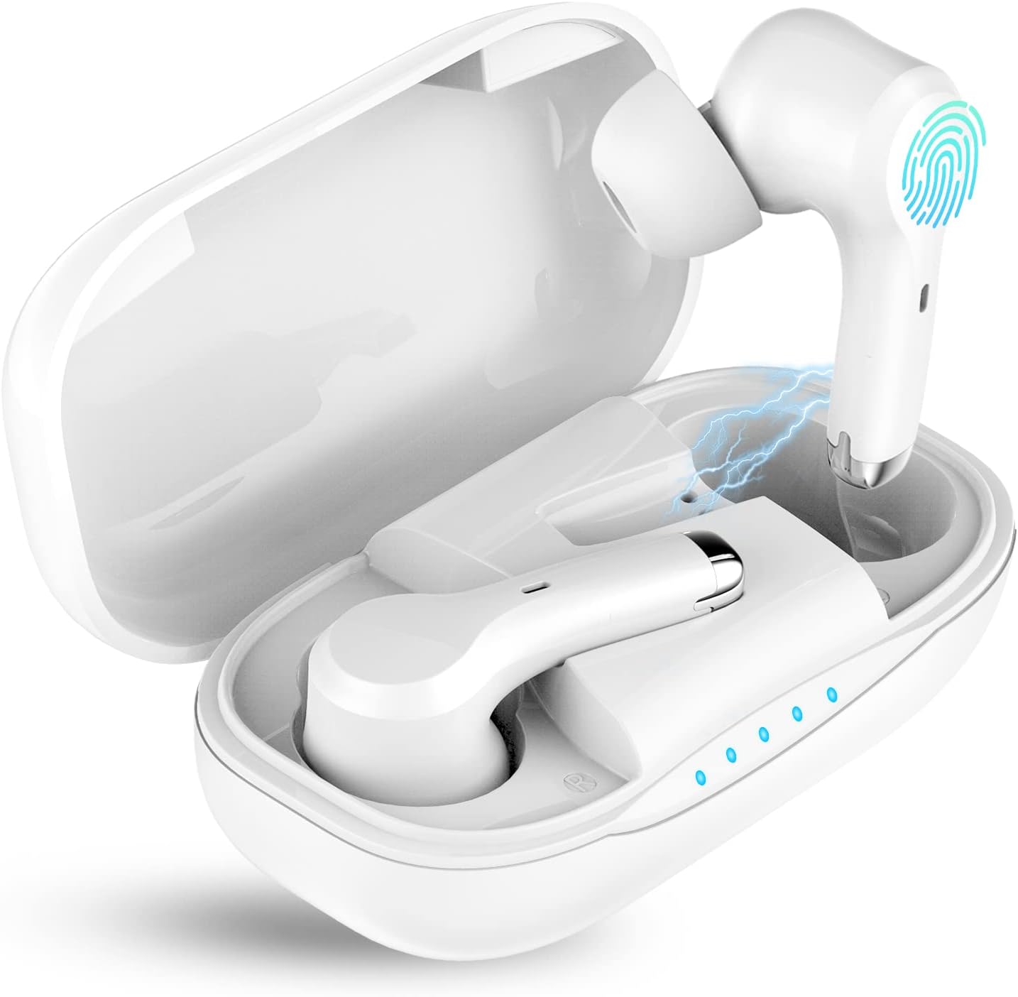 White True Wireless Earbuds with Active Noise Cancelling A7500