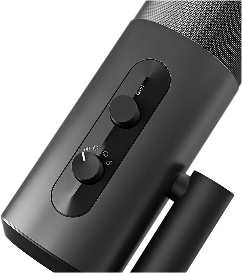 Gaming Microphone with USB-C Cable and Audio Controls U7709
