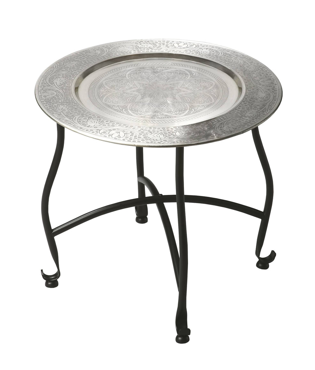 Etched Round Tray Table K53220